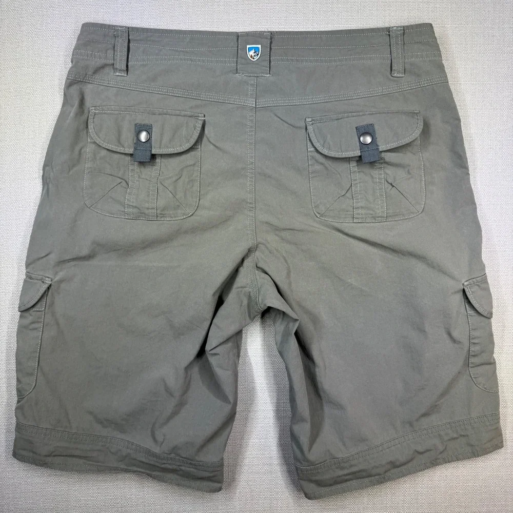 KUHL Women's Cargo Shorts Olive Green Hiking Outdoor Multi Pocket Size 33
